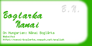 boglarka nanai business card