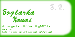 boglarka nanai business card